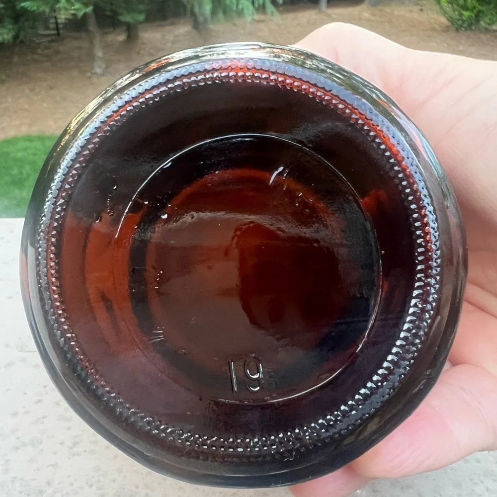 Vintage Amber Glass Apothecary Jar